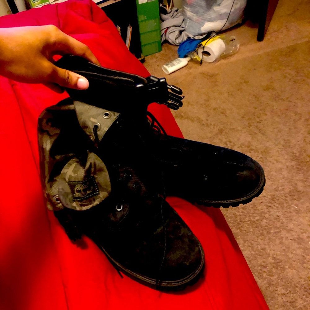 TIMBERLAND BOOTS CAMO & black